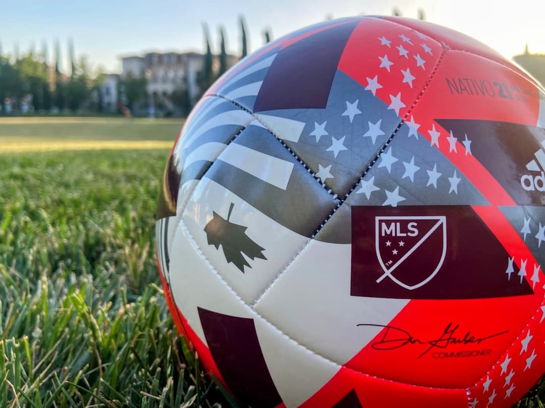 MLS (Major League Soccer) soccer ball in a park